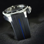 Rubber B strap M107Black/Blue with buckle