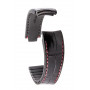 R-Strap - Alligator strap for Rolex - Black with red stitching