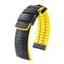 Ayrton Hirsch Watch Strap Black/Yellow