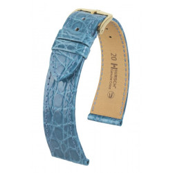 Genuine Croco Hirsch Watch Strap Blue