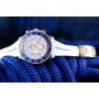 RubberB strap M109 Arctic White/Pacific Blue for Rolex Yachtmaster II 44mm