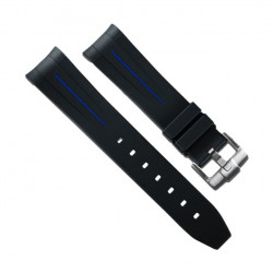 Rubber B strap M106CD Black/blue with buckle