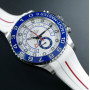 RubberB strap M109 White/Red for Rolex Yachtmaster II 44mm