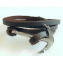 Leather anchor bracelet
