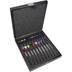 Assortment of 10 ergonomic screwdrivers entirely stainless steel