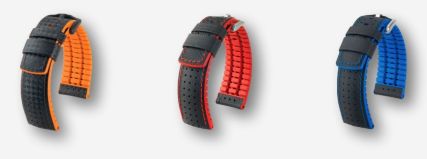 Rubber combinations watch straps
