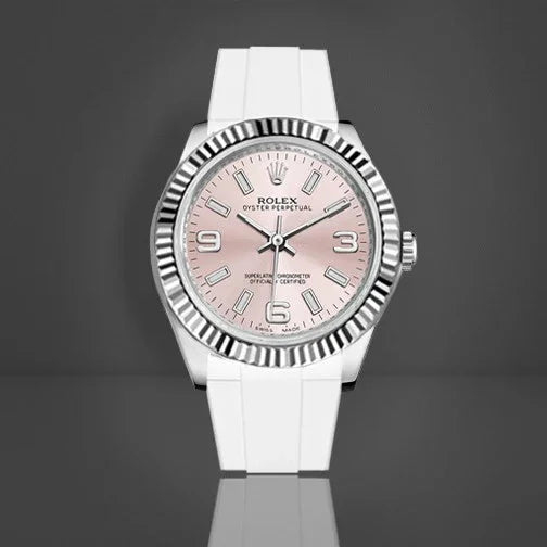 Rubber B Strap M316 White with buckle - detail