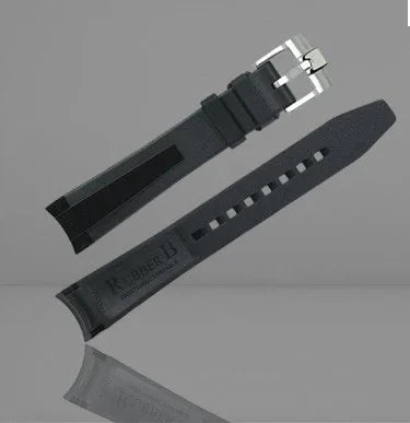 Rubber B Strap M317 Black/ Tuxedo Velour with buckle - view 4