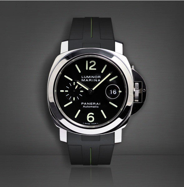 RubberB Strap Luminor 44 mm Black/Green