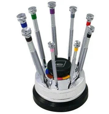 Set of 9 watchmakers screwdrivers 205930 - watchmaking tool