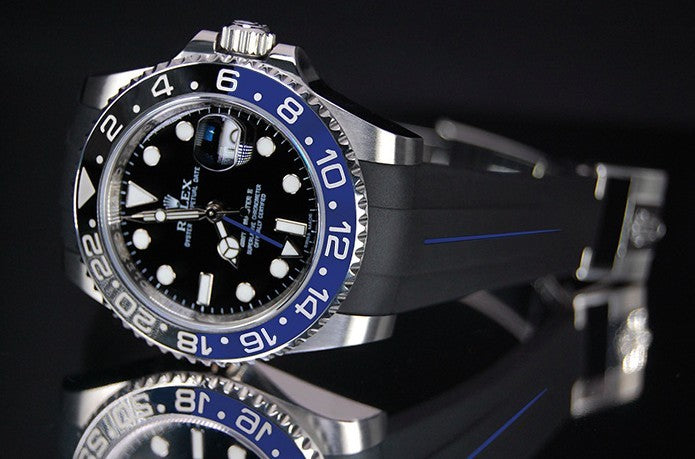 Rubber B strap M103CD Black/ Blue