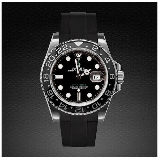 Rubber B strap M106CD Black with buckle