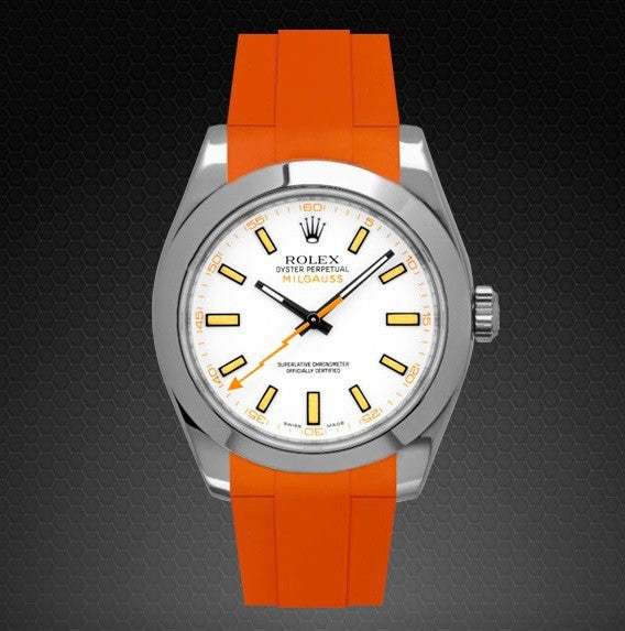 Rubber B strap M106CD orange with buckle