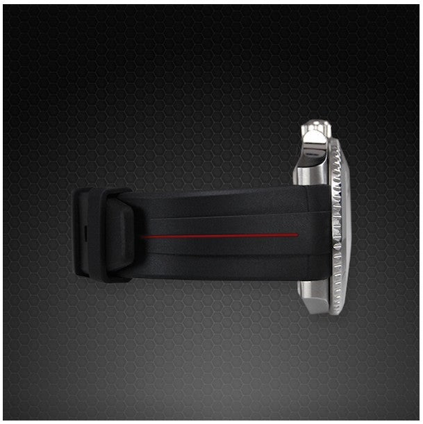 Rubber B strap M106CD Black/Red with buckle