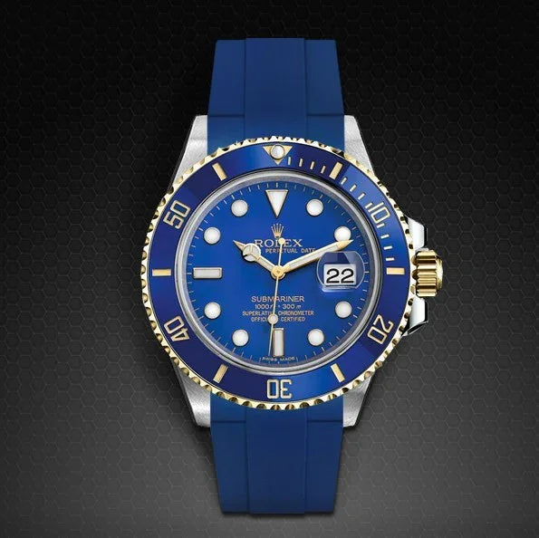 RubberB M106 Blue with buckle Strap - detail