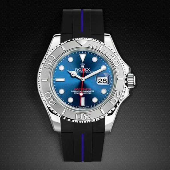 RubberB M106 Black/Blue with buckle Strap - view 4
