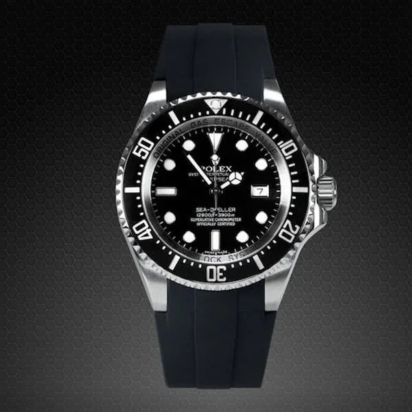 RubberB M107 Black with buckle Strap - detail