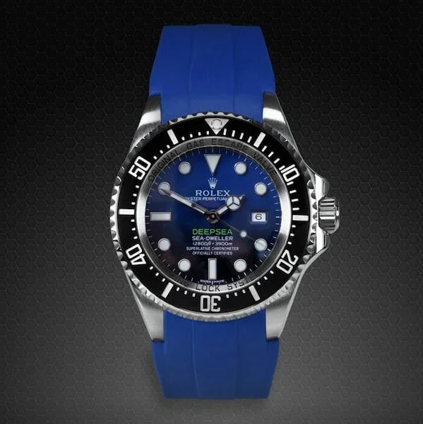 RubberB M107 Blue with buckle Strap - detail