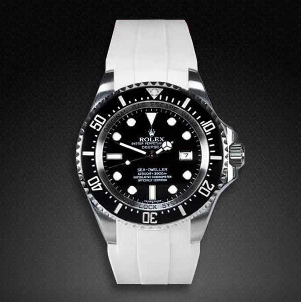 RubberB M107White with buckle Strap - detail