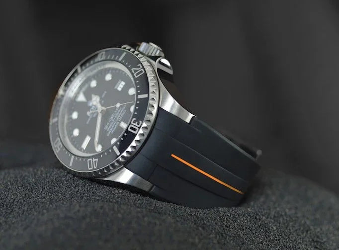 RubberB M107 Black/Orange with buckle Strap - view 3