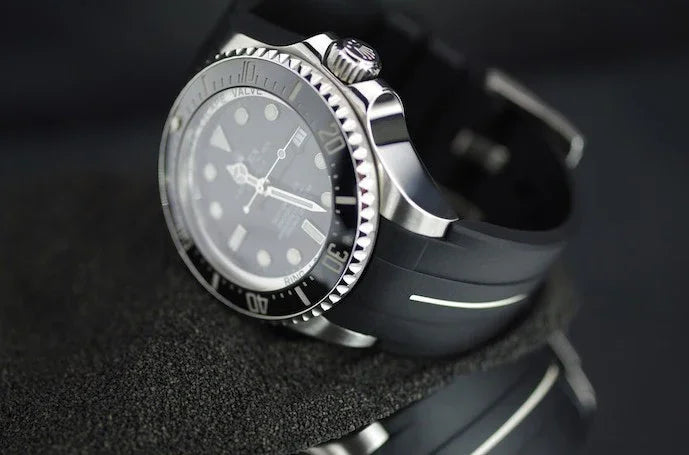 RubberB M107 Black/White with buckle Strap - view 3