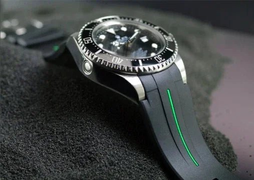 RubberB M107 Black /Green with buckle Strap - view 4
