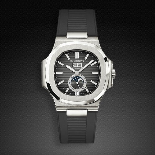 Rubber B strap PK77 for Patek Philippe Nautilus Grey