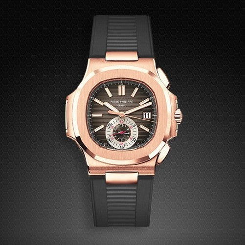 Rubber B strap PK77 for Patek Philippe Nautilus Grey