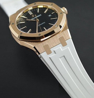 Rubber B strap APC41White for Audemars Piguet On Strap 41mm