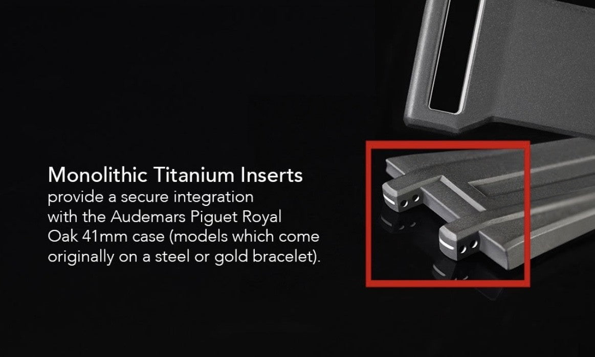 Rubber B Strap APV41 Black for Audemars Piguet Royal Oak 41mm on Bracelet - Velcro Series