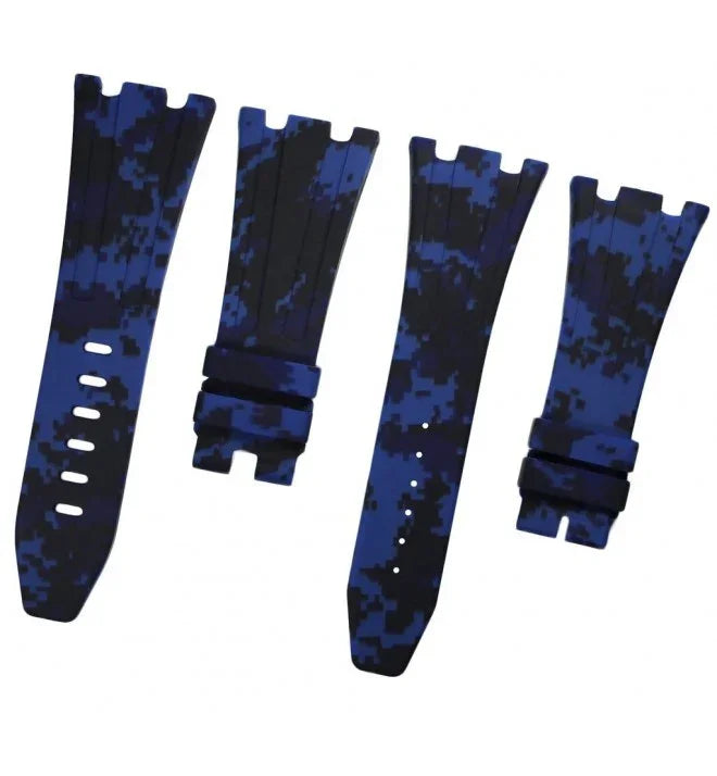 Horus Camouflage Rubber for Audemars Piguet 42mm digital blue - rubber watch strap