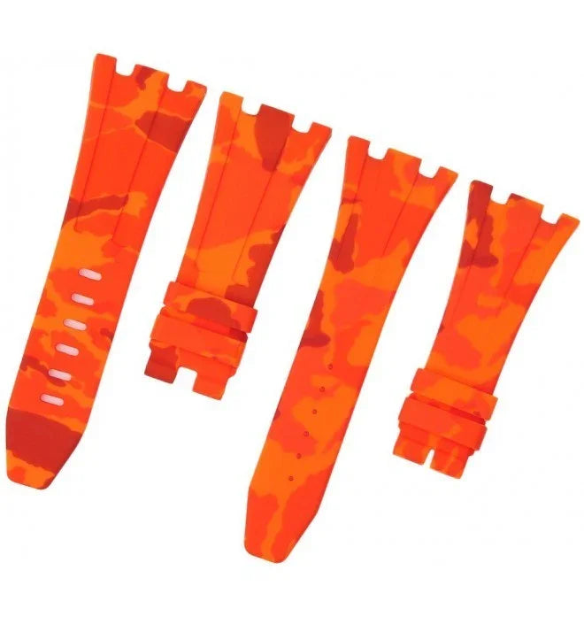 Horus Camouflage Rubber for Audemars Piguet 42mm Orange - rubber watch strap