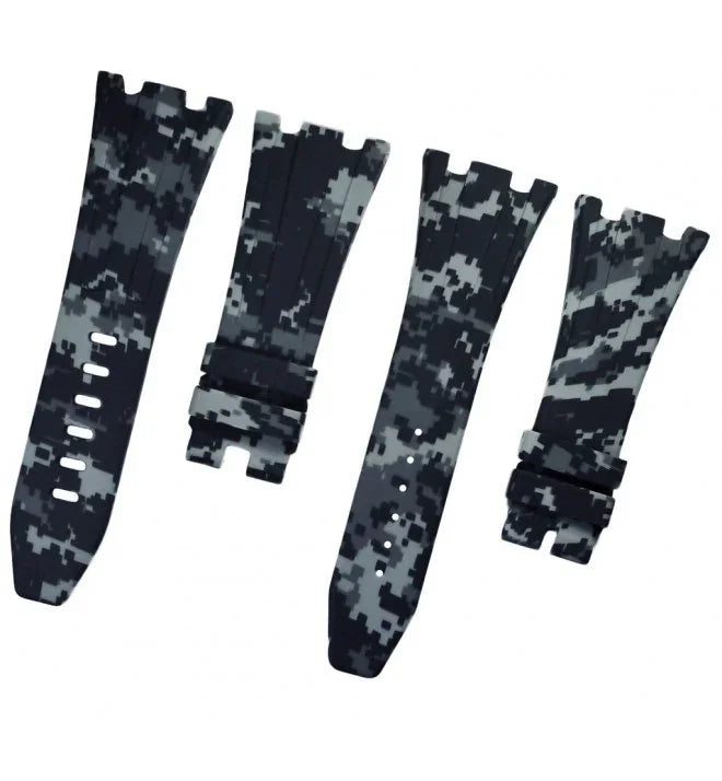 Horus Camouflage Rubber for Audemars Piguet 42mm digital graphite - rubber watch strap
