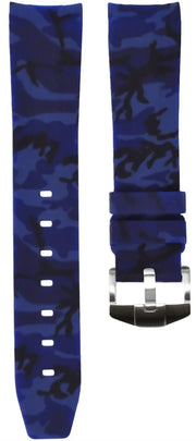 Horus Rubber strap Blue Camo - rubber watch strap