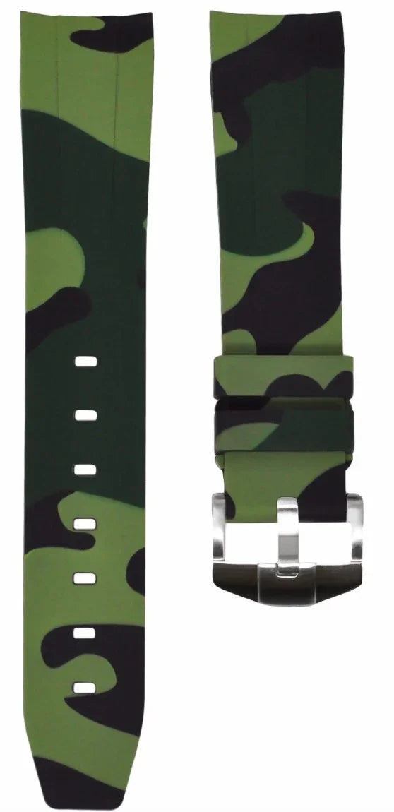 Horus Rubber Strap for Rolex Green - rubber watch strap