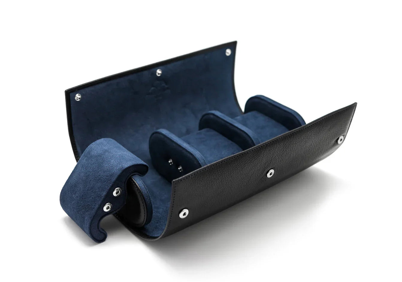 Phase De Lune Leather travel case for 3 watches - detail