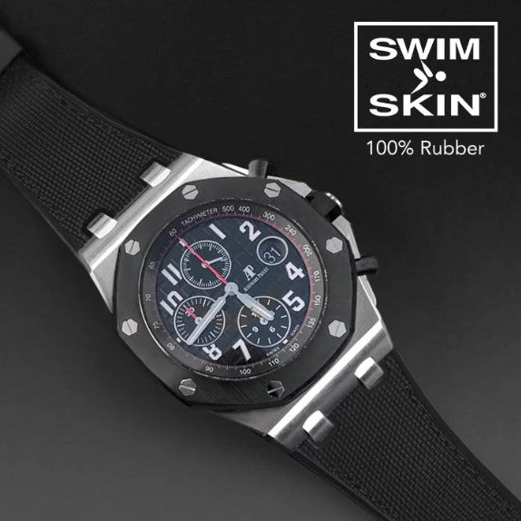 Rubber B strap Sailcloth SwimSkin APC42 Black