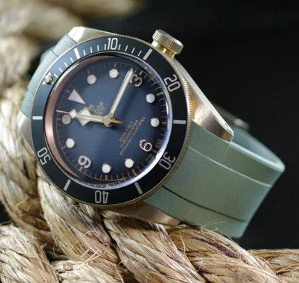 RubberB T803 Military Green for Tudor Black Bay Bronze Strap - view 4