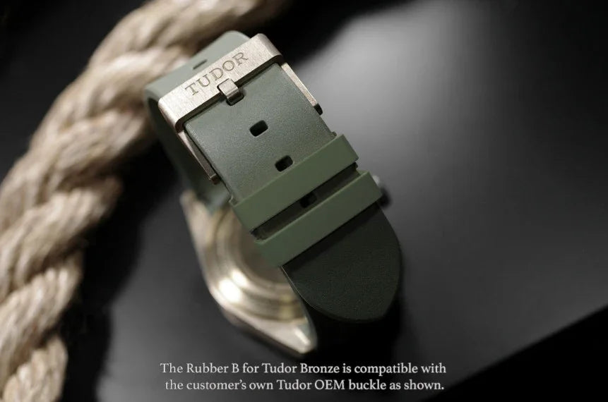 RubberB T803 Military Green for Tudor Black Bay Bronze Strap - view 5