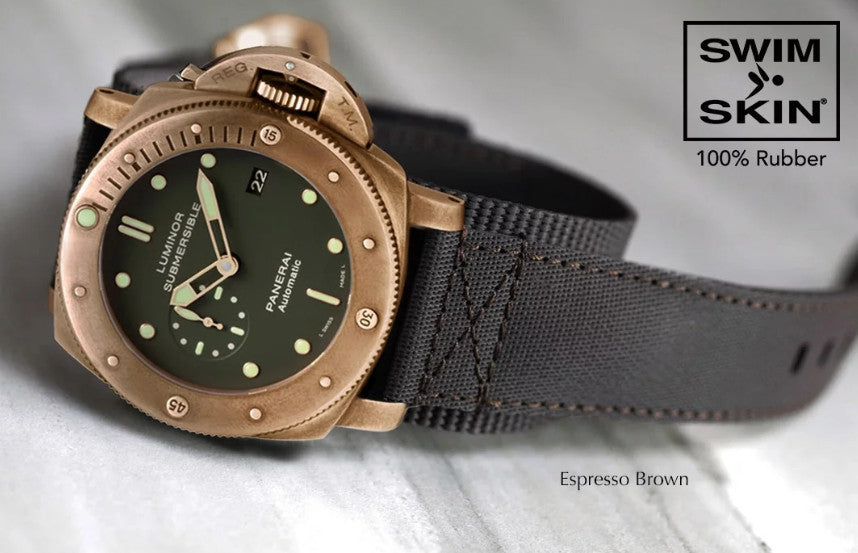 Rubber B Tang Buckle Rubber Cuff Series - Espresso Brown