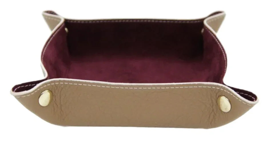 Valet Tray in calf leather and suede - view 3