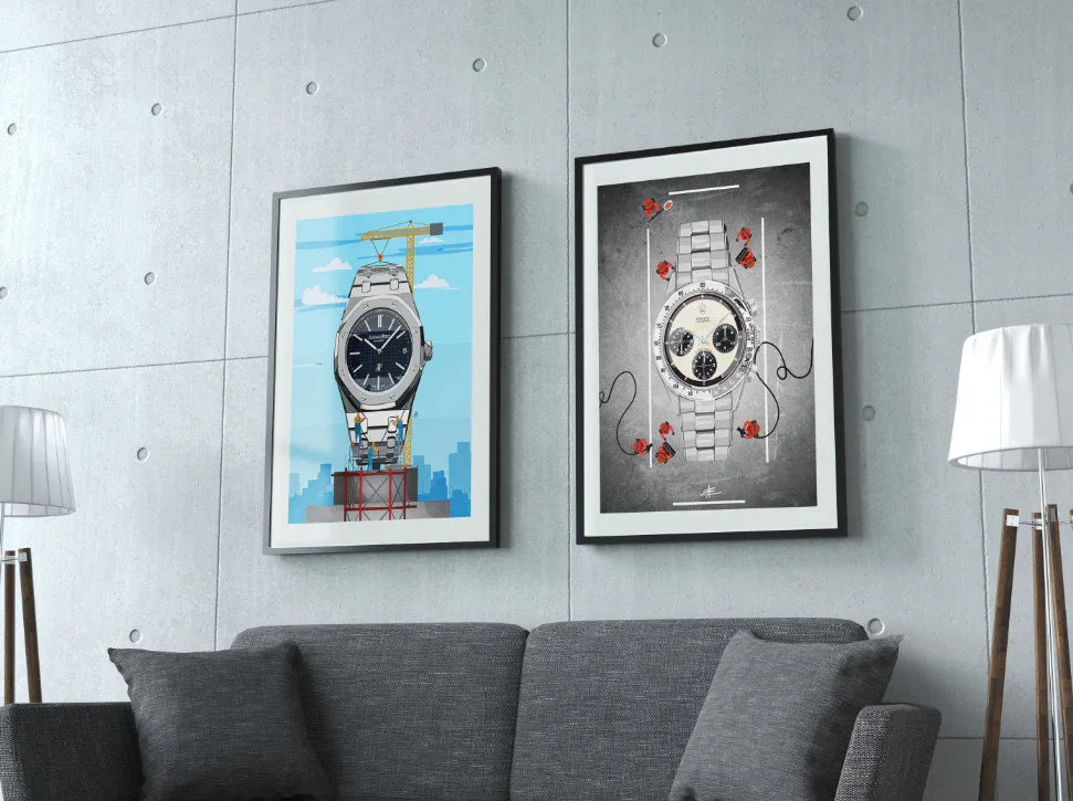 Watchoniste X MisterChrono art printing - daytona - 50x70 - detail