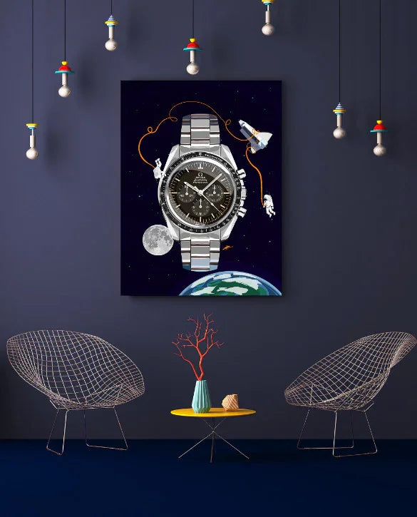 Watchoniste X MisterChrono art printing - moonwatch - 50x70 - detail