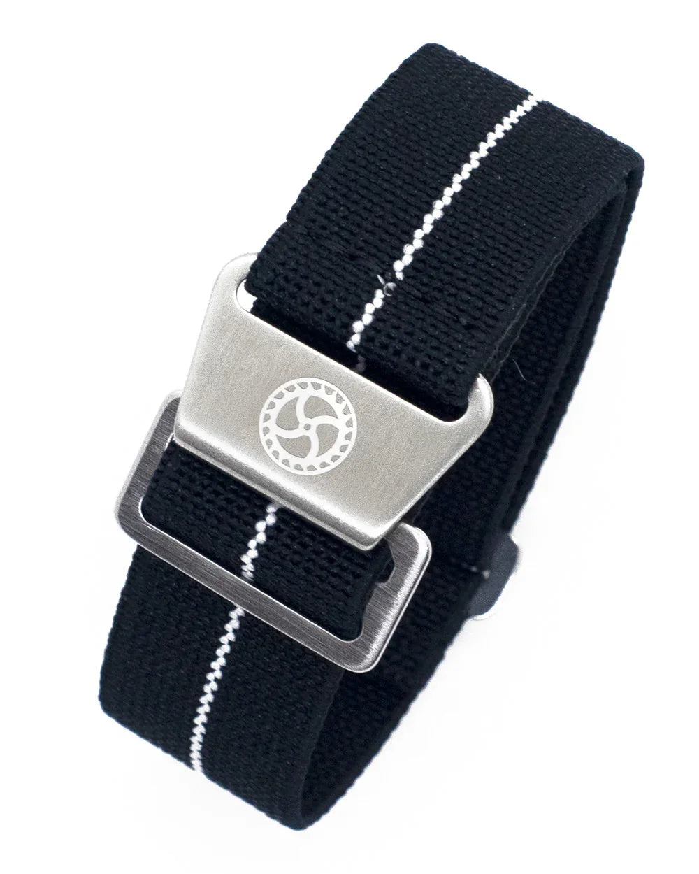Parachute strap - Black/White - NATO nylon watch strap