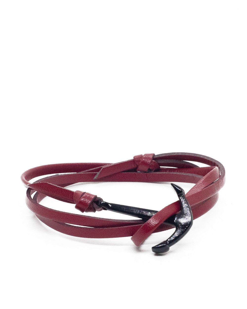Leather anchor bracelet