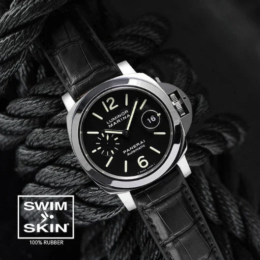 RubberB Alligator SwimSkin PS24 Black Strap - detail
