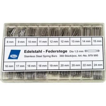 Set of stainless steel springbars 1.5mm - watch accessory