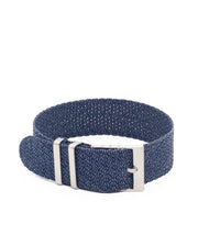 Kronokeeper Perlon strap Blue/Grey