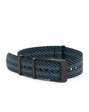 Premium nato strap PVD buckle - Black/Grey