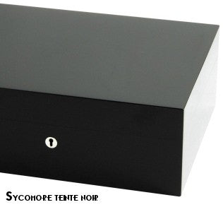 Elie Bleu - "Classic" box in ebony for 8 watches and 20 cufflinks